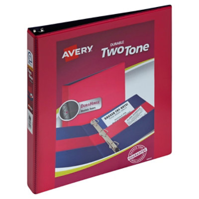 Avery Binder Two Tone Astd 1in - Each