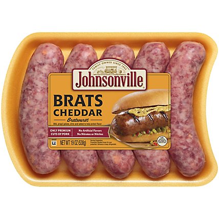 Johnsonville Brats Cheddar Bratwurst 5 Links - 19 Oz - Image 2