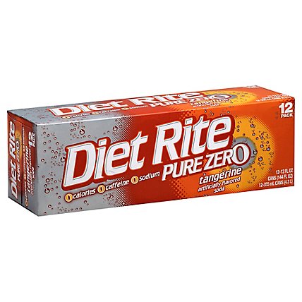 Diet Rite Soda Tangerine - 12-12Fl. Oz. - Image 1
