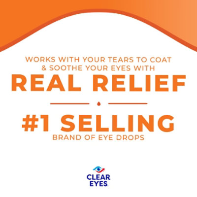 Clear Eyes Eye Drops Lubricant Natural Tears - 0.5 Fl. Oz. - Image 2