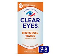 Clear Eyes Eye Drops Lubricant Natural Tears - 0.5 Fl. Oz.