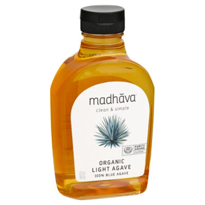 Madhava Sweetener Liquid Organic Blue Agave Golden Light - 23.5 Oz - Image 1