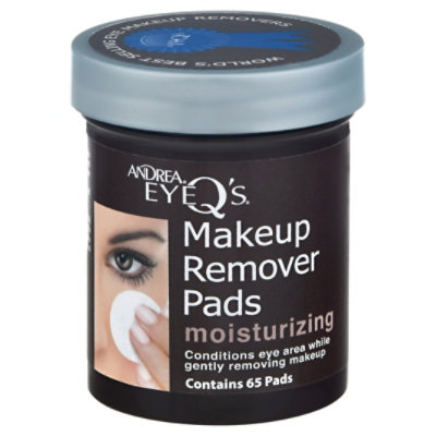 Andrea Eye Q's Moisturizing Makeup Remover Pads - 65 Count - Image 1