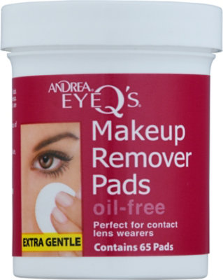 Andrea Eye Q's Oil-Free Extra Gentle Makeup Remover Pads - 65 Count - Image 2