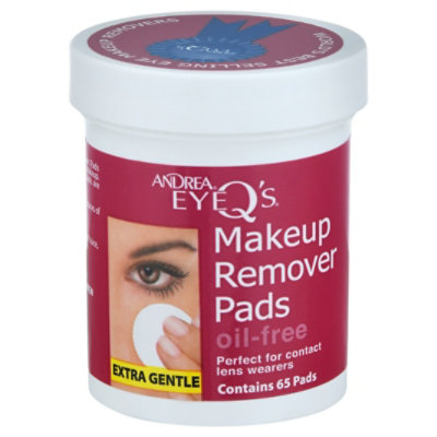 Andrea Eye Q's Oil-Free Extra Gentle Makeup Remover Pads - 65 Count - Image 1