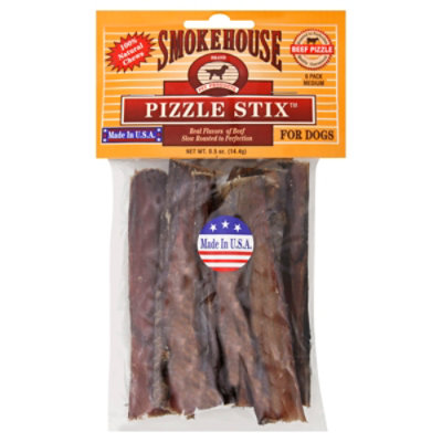 Smokehouse Dog Treats Beef Pizzle Pizzle Sticks Medium 6 Count - 0.5 Oz ...