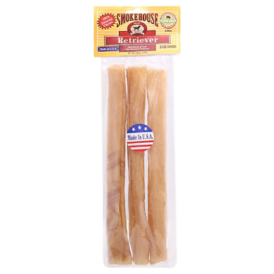 Smokehouse Dog Treats Piggy Skin Retriever 3 Count - 5.4 Oz