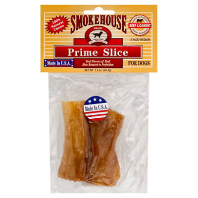 Smokehouse Dog Treats Prime Slice Beef Ligament Medium 2 Count - 1.6 Oz - Image 1