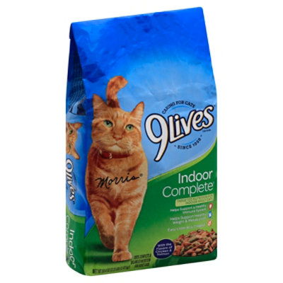 9Lives Cat Food Dry Indoor Complete Chicken Salmon Bag 3.15 Lb