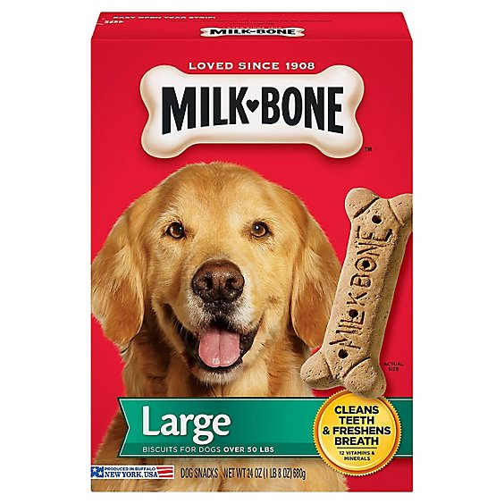 Milk-Bone Dog Snacks Biscuits Large Box - 24 Oz
