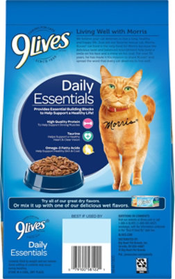 9Lives Cat Food Dry Daily Essentials Chicken Beef & Salmon Bag - 50.4 Oz - Image 5