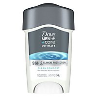 Dove Men+Care Antiperspirant Deodorant Stick Clinical Protection Clean Comfort - 1.7 Oz - Image 2