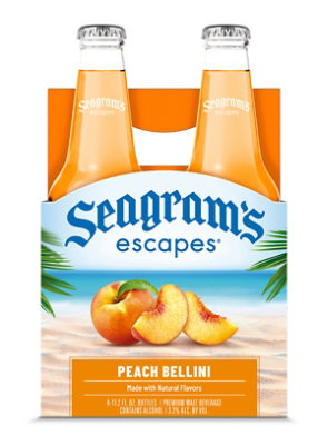 Seagram's Escapes Peach Bellini Bottles - 4-11.2 Oz - Image 2
