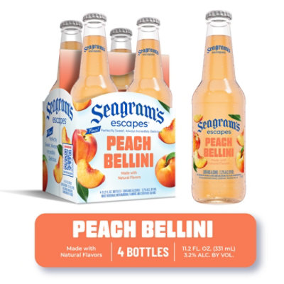 Seagram's Escapes Peach Bellini Bottles - 4-11.2 Oz - Image 1