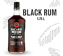 Bacardi Gluten Free Black Rum Bottle - 1.75 Liter
