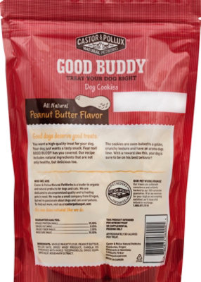 Castor & Pollux Good Buddy Dog Treats All Natural Cookies Peanut Butter Flavor Bag - 16 Oz - Image 3