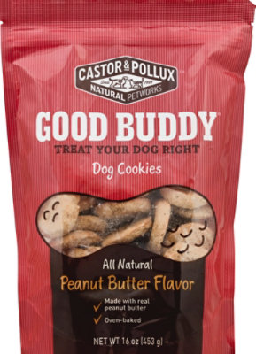 Castor & Pollux Good Buddy Dog Treats All Natural Cookies Peanut Butter Flavor Bag - 16 Oz - Image 2