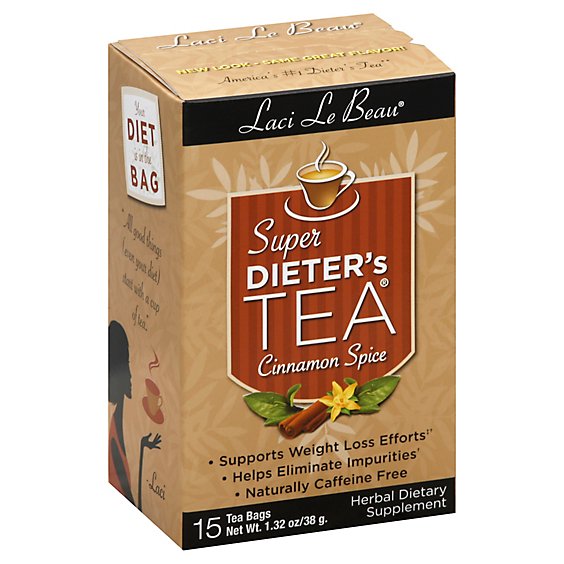 Laci Le Beau Tea Super Dieters Cinnamon Spice 15 Count - 1.32 Oz
