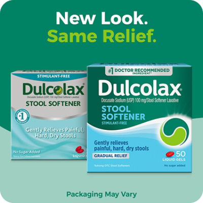 Dulcolax Stool Softener Laxative Liquid Gel Capsules - 50 Count - Image 2