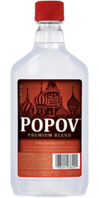 Popov Vodka 80 Proof - 375 Ml - Image 1