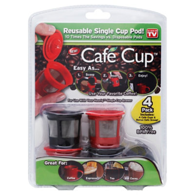 Cafe Cup Single Cup Pod Reusable - 4 Count