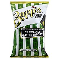 Zapps Potato Chips New Orleans Kettle Style Cajun Dill Gator-Tators - 5 Oz - Image 1