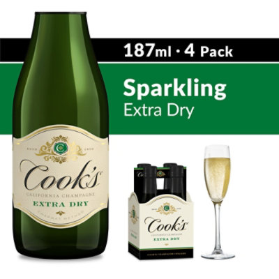 Cook's California Champagne Extra Dry White Sparkling Wine BottlesMultipack 4187 Ml Vons