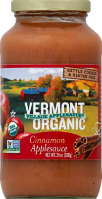 Vermont Village Organic Apple Sauce Cinnamon - 24 Oz - Image 2