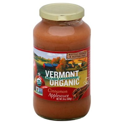 Vermont Village Organic Apple Sauce Cinnamon - 24 Oz ...
