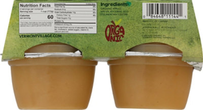 Vermont Village Organic Apple Sauce Unsweetened Cups - 4-4 Oz - Image 3