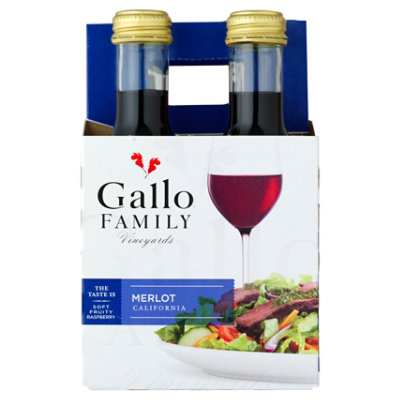 Gallo Family Vineyards Merlot Tetra - 4 - 200 Ml - Image 1