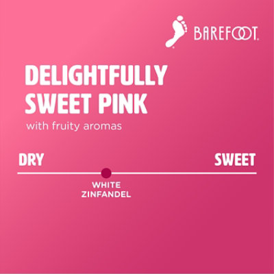 Barefoot Cellars White Zinfandel Wine -4-187 Ml - Image 3