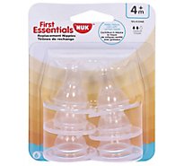 NUK First Essentials Fast Flow Silicone Nipple - 6 Count