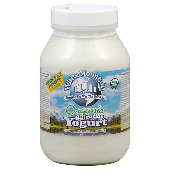 White Mountain Organic Bulgarian Non Fat Yogurt - 32 Fl. Oz.