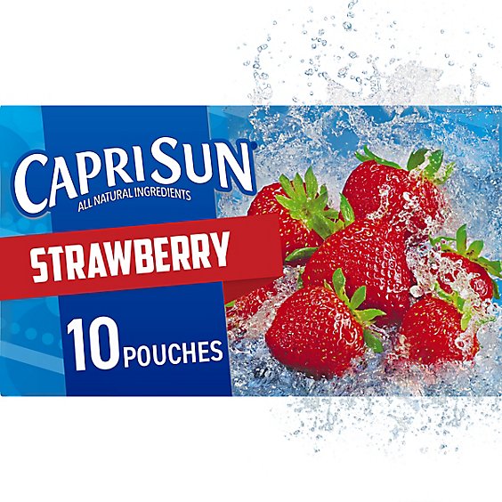 Capri Sun Strawberry Naturally Flavored Juice Drink Blend Pouches - 10-6 Fl. Oz.