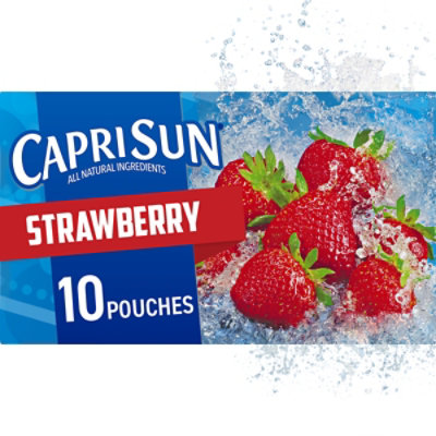 Capri Sun Strawberry Naturally Flavored Juice Drink Blend Pouches - 10-6 Fl. Oz.