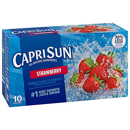 Capri Sun Strawberry Naturally Flavored Juice Drink Blend Pouches - 10-6 Fl. Oz. - Image 3