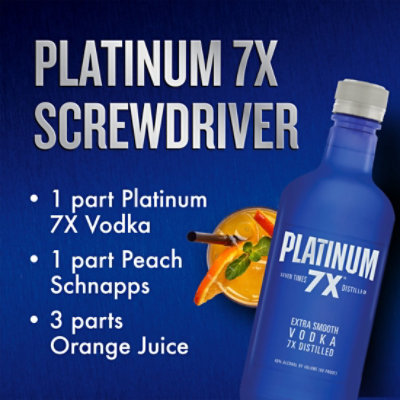 Platinum 7X Vodka 80 Proof In Traveler Bottle - 750 Ml - Image 3
