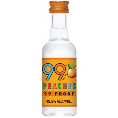 99 Brand Peach Liqueur 99 Proof In Bottle - 50 Ml - Image 1