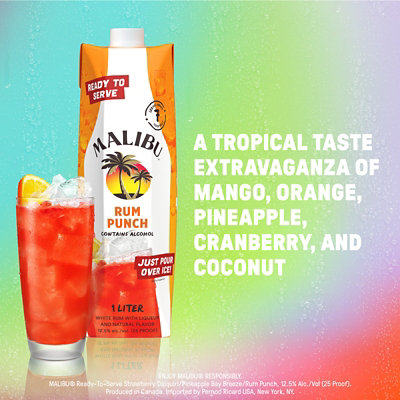 Malibu Rum Punch Cocktail - 1.75 Liter - Image 4