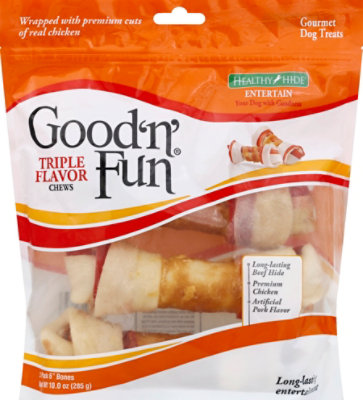 Healthy Hide Good n Fun Dog Treats Triple Flavor Bag - 3 Count - Vons