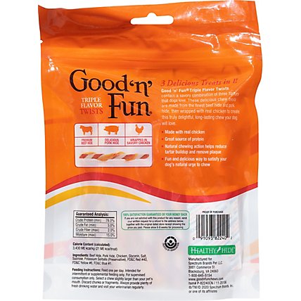 Healthy Hide Good N Fun Dog Treats Chew Twists Triple Flavor Bag - 22 Count - Image 3