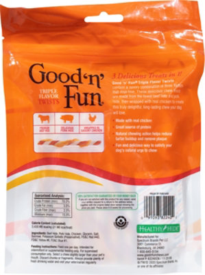 Good ’n’ Fun Triple Flavor Twists Gourmet Dog Treats 22 Count Bag - 5.4 Oz - Image 5