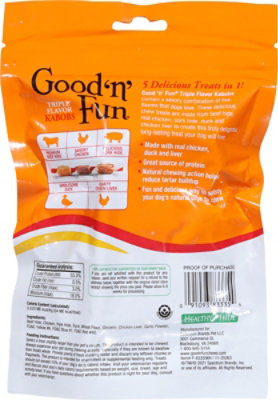 Good ’n’ Fun Triple Flavor Kabobs Rawhide For Dogs Bag - 4 Oz - Image 5