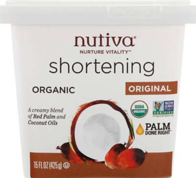 Nutiva Nurture Vitality Shortening Original - 15 Fl. Oz. - Image 2