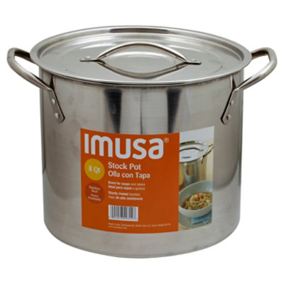 Imusa Stock Pot Ss 8qt - Each