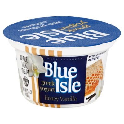 Blue Isle Greek Yogurt Honey Vanilla - 5.3 Oz - Tom Thumb