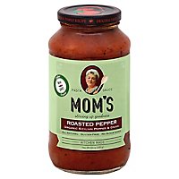 Moms Pasta Sauce Roasted Peppers Jar - 26 Oz - Image 1