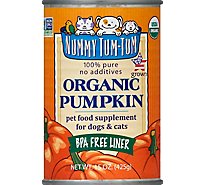 Nummy Tum Tum Pet Food Supplement Organic For Dogs & Cats Pumpkin Can - 15 Oz