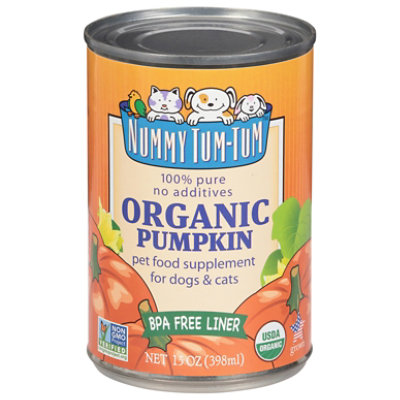 Nummy Tum Tum Pet Food Supplement Organic For Dogs & Cats Pumpkin Can - 15 Oz